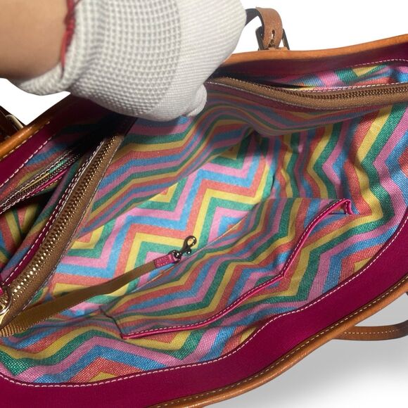 Dooney & Bourke Handbag Shoulder Bag Tote Large Tan Brown Leather Pebble Finish - Picture 13 of 16